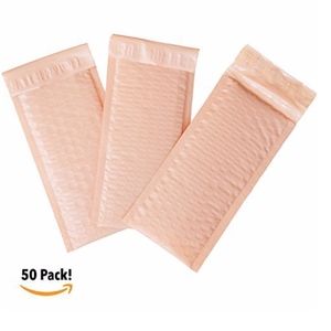 4x8 Inch Peach Pink Premium Bubble Mailers